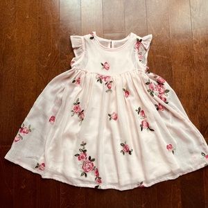 2T Pippa & Julie embroidered crinkle chiffon dress